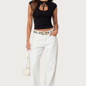 White Wide-Leg Pants